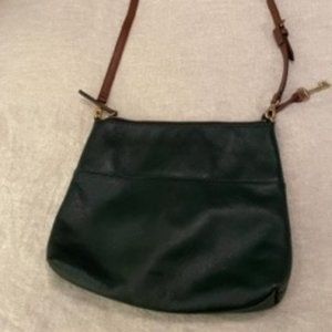 Green Leather Fossil Crossbody Purse
